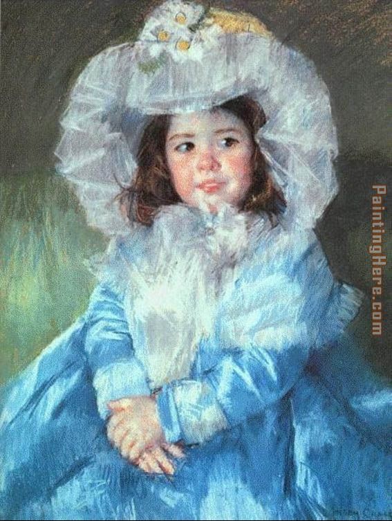 Margot In Blue painting - Mary Cassatt Margot In Blue art painting